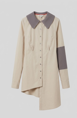 ASYMMETRIC SHIRT DRES