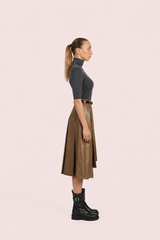 WOOL + VINYL SKIRT