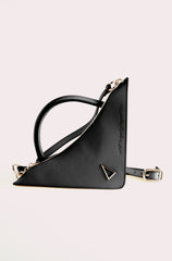 BLACK "ROCKET GIRL" BAG IN CALFSKIN LEATHER - Monte Sharp