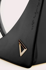 BLACK "ROCKET GIRL" BAG IN CALFSKIN LEATHER - Monte Sharp