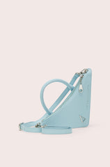 BLUE GLASS "ROCKET GIRL" BAG IN CALFSKIN LEATHER - Monte Sharp