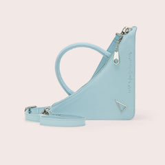 BLUE GLASS "ROCKET GIRL" BAG IN CALFSKIN LEATHER - Monte Sharp