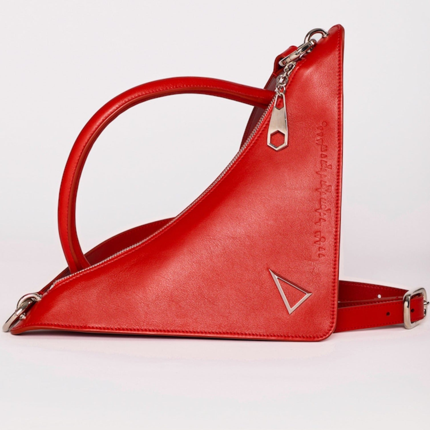 RED "ROCKET GIRL" BAG IN CALFSKIN LEATHER - Monte Sharp