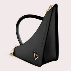 BLACK "ROCKET GIRL" BAG IN CALFSKIN LEATHER