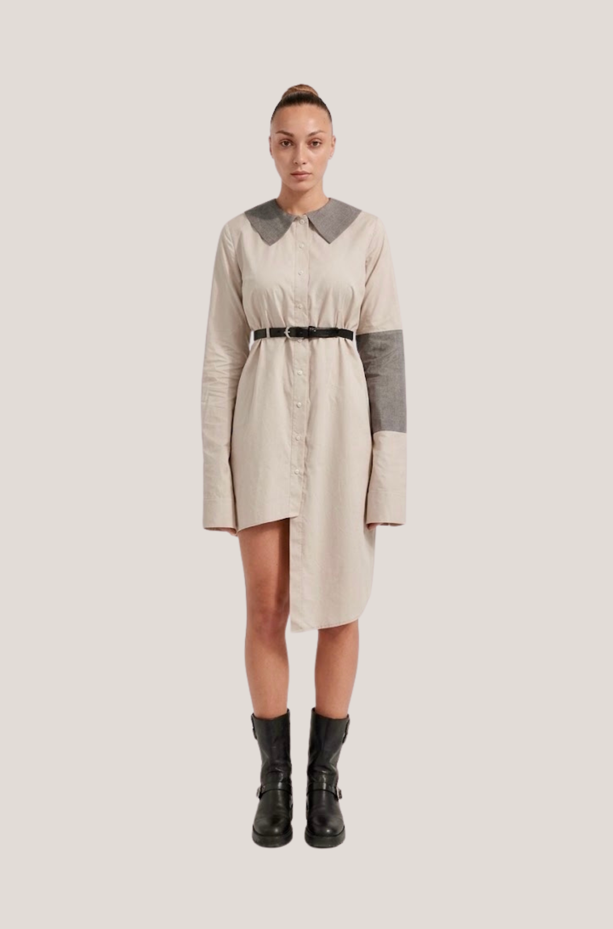 ASYMMETRIC SHIRT DRES
