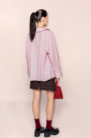 BABY ROSE OVERSIZED SHIRT WITH DUO BUTTON (test)