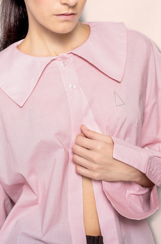 BABY ROSE OVERSIZED SHIRT WITH DUO BUTTON (test)