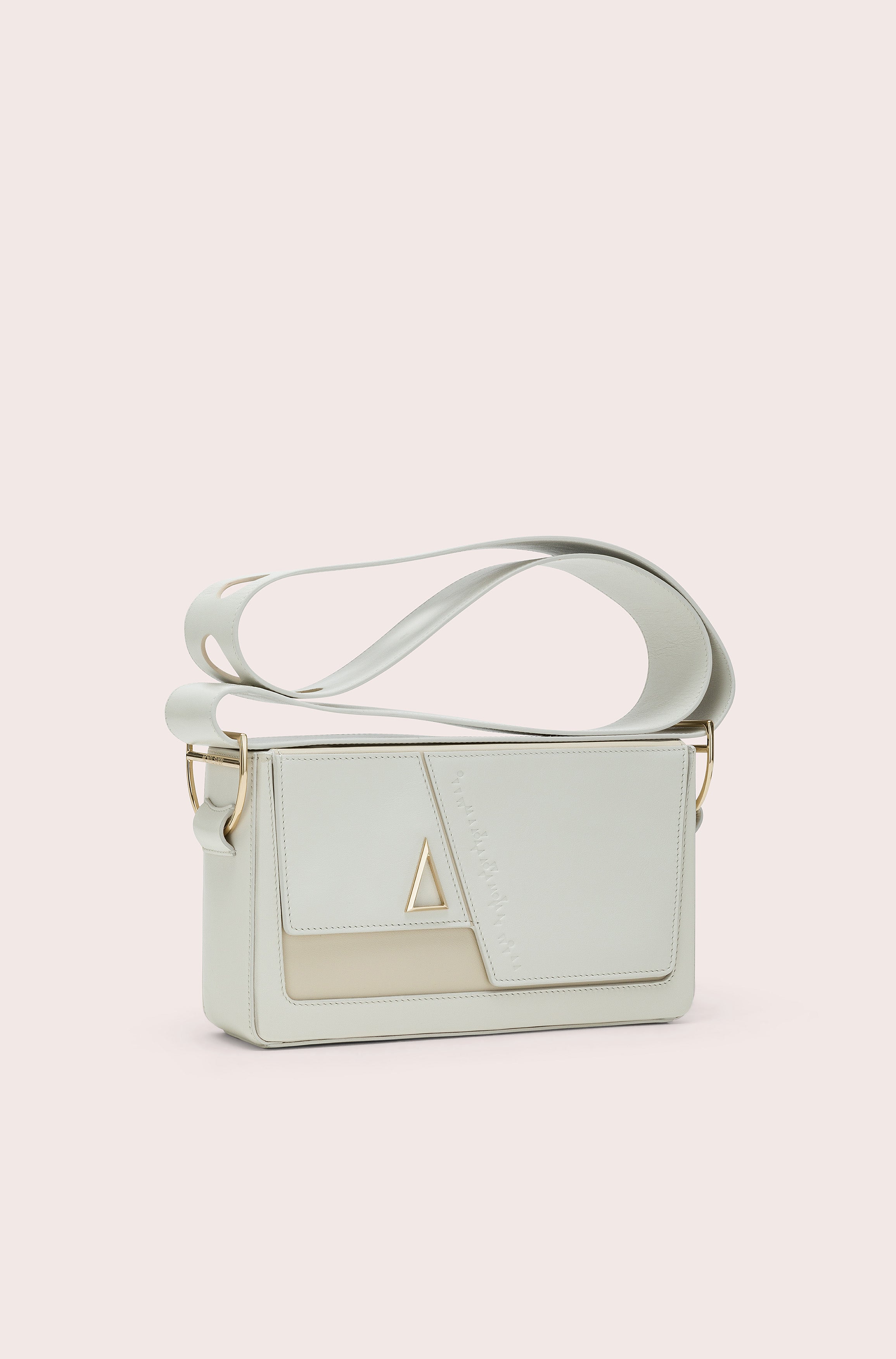 White Cream "The Lift" Bag in NAPPA Calfskin leather