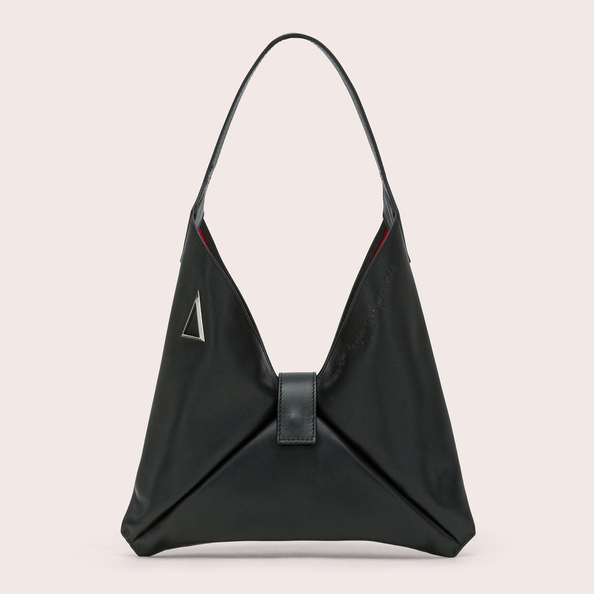 Black Topo "MARA BAG" IN NAPPA CALFSKIN LEATHER