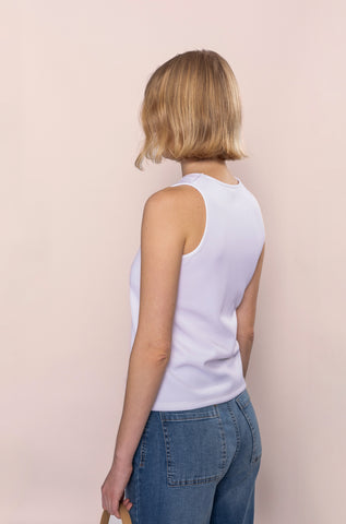 CREAMY WHITE COTTON TANK TOP