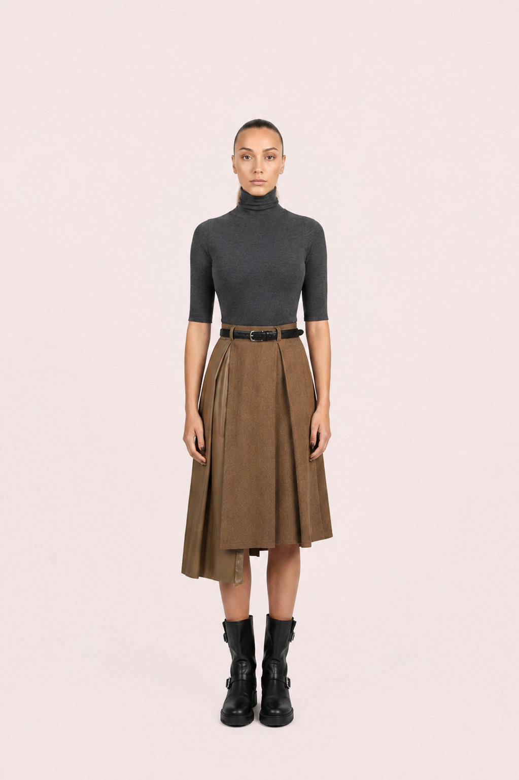 WOOL + VINYL SKIRT