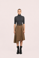 WOOL + VINYL SKIRT