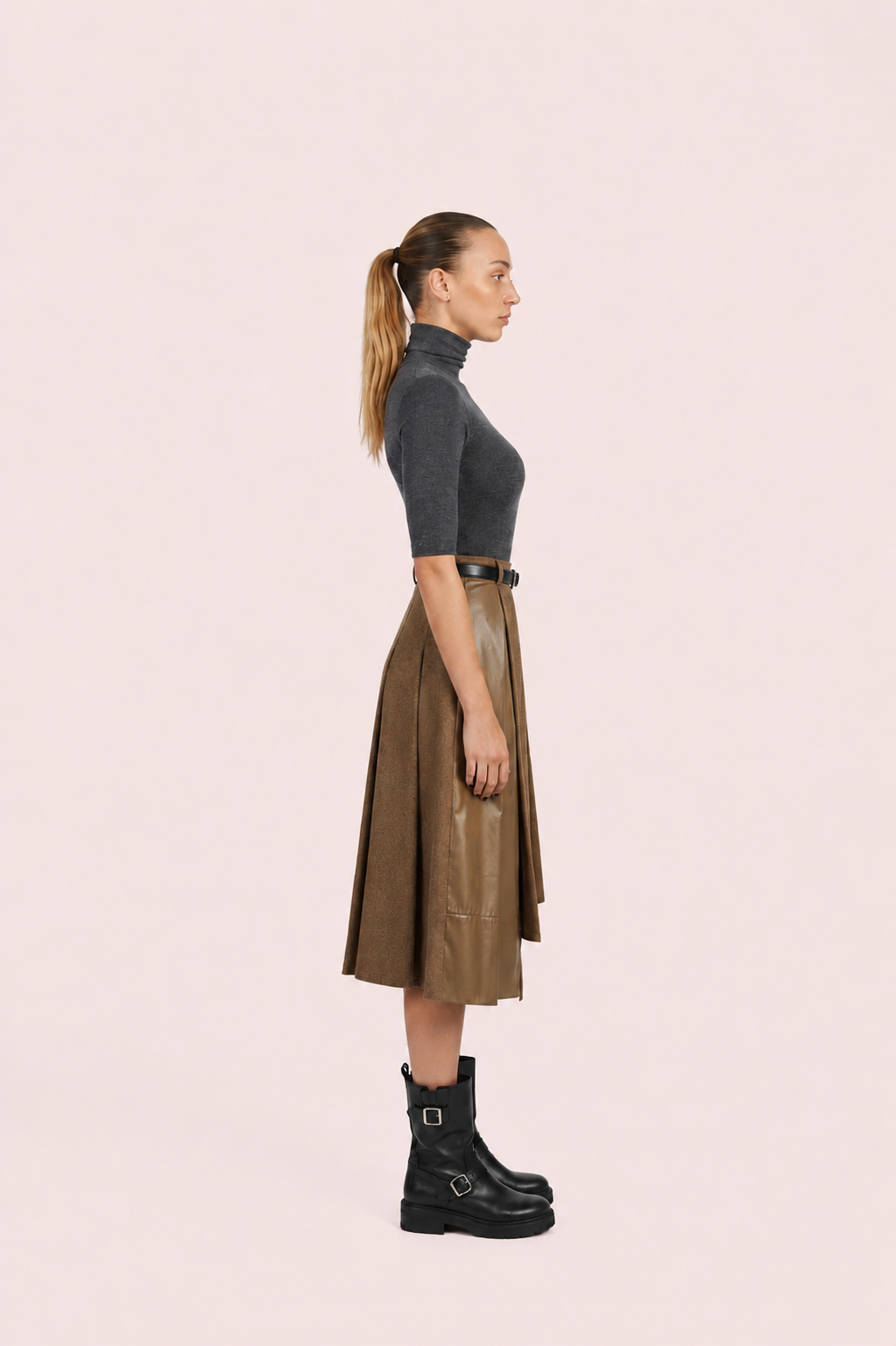 WOOL + VINYL SKIRT