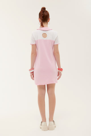 PINK PIQUÉ MINI "CLUB DRESS"