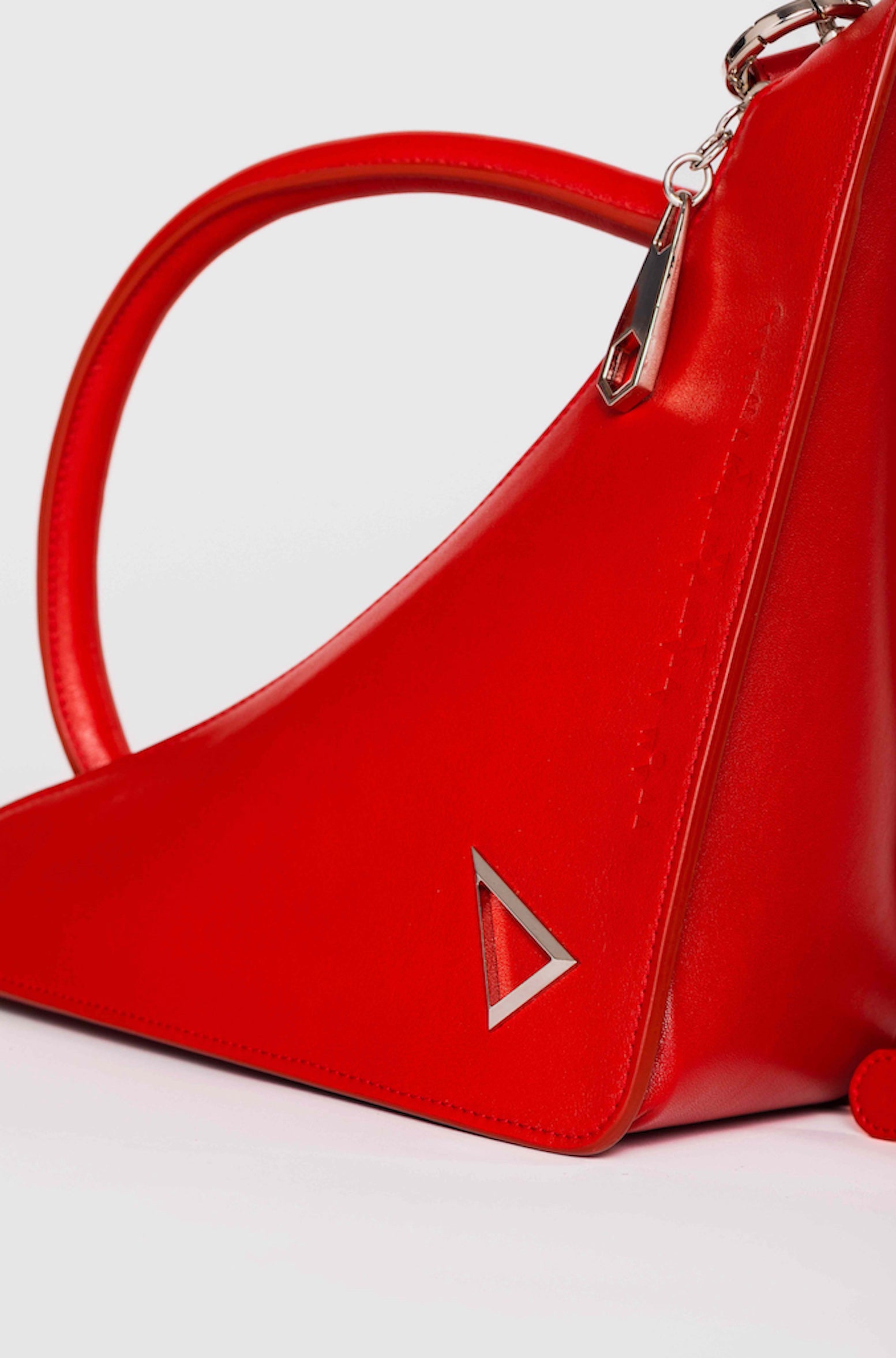 RED "ROCKET GIRL" BAG IN CALFSKIN LEATHER