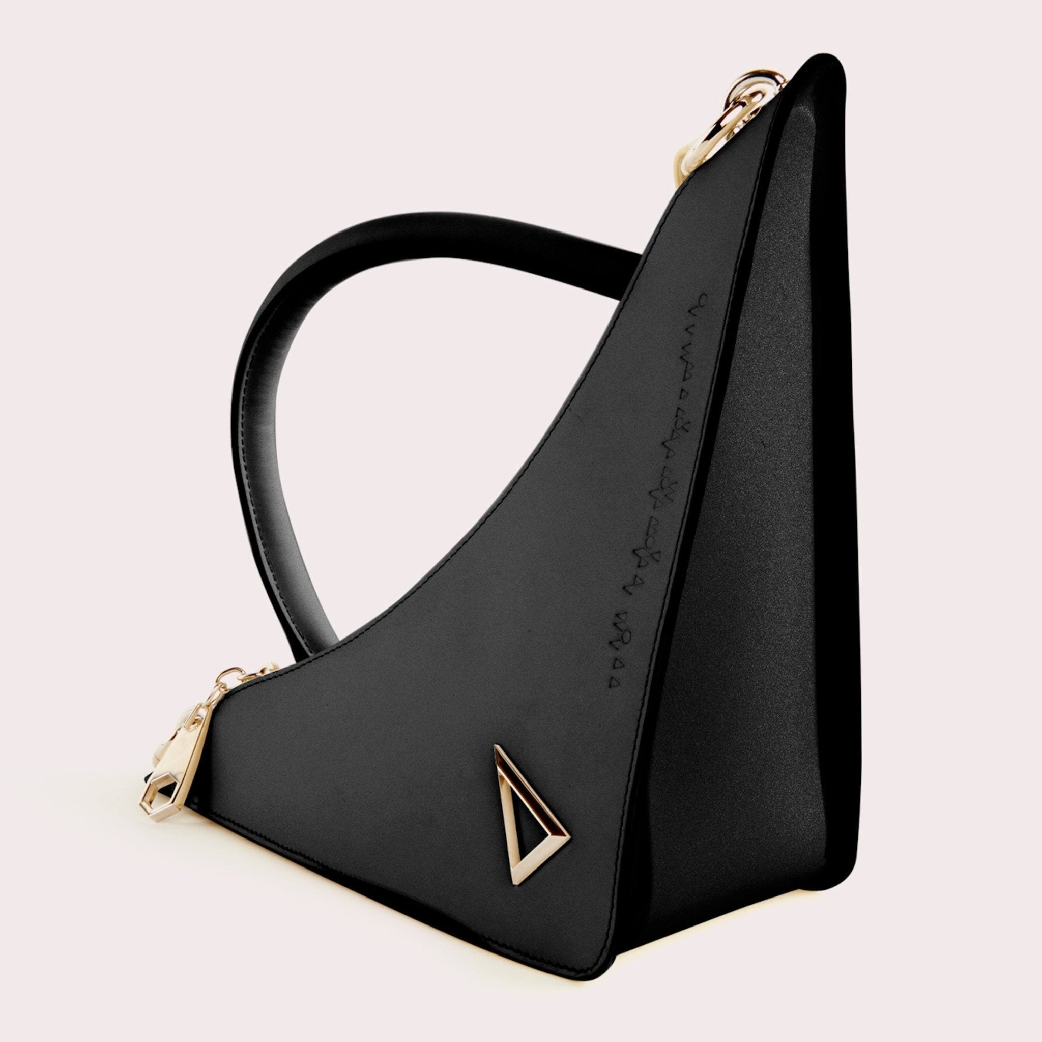 BLACK "ROCKET GIRL" BAG IN CALFSKIN LEATHER - Monte Sharp