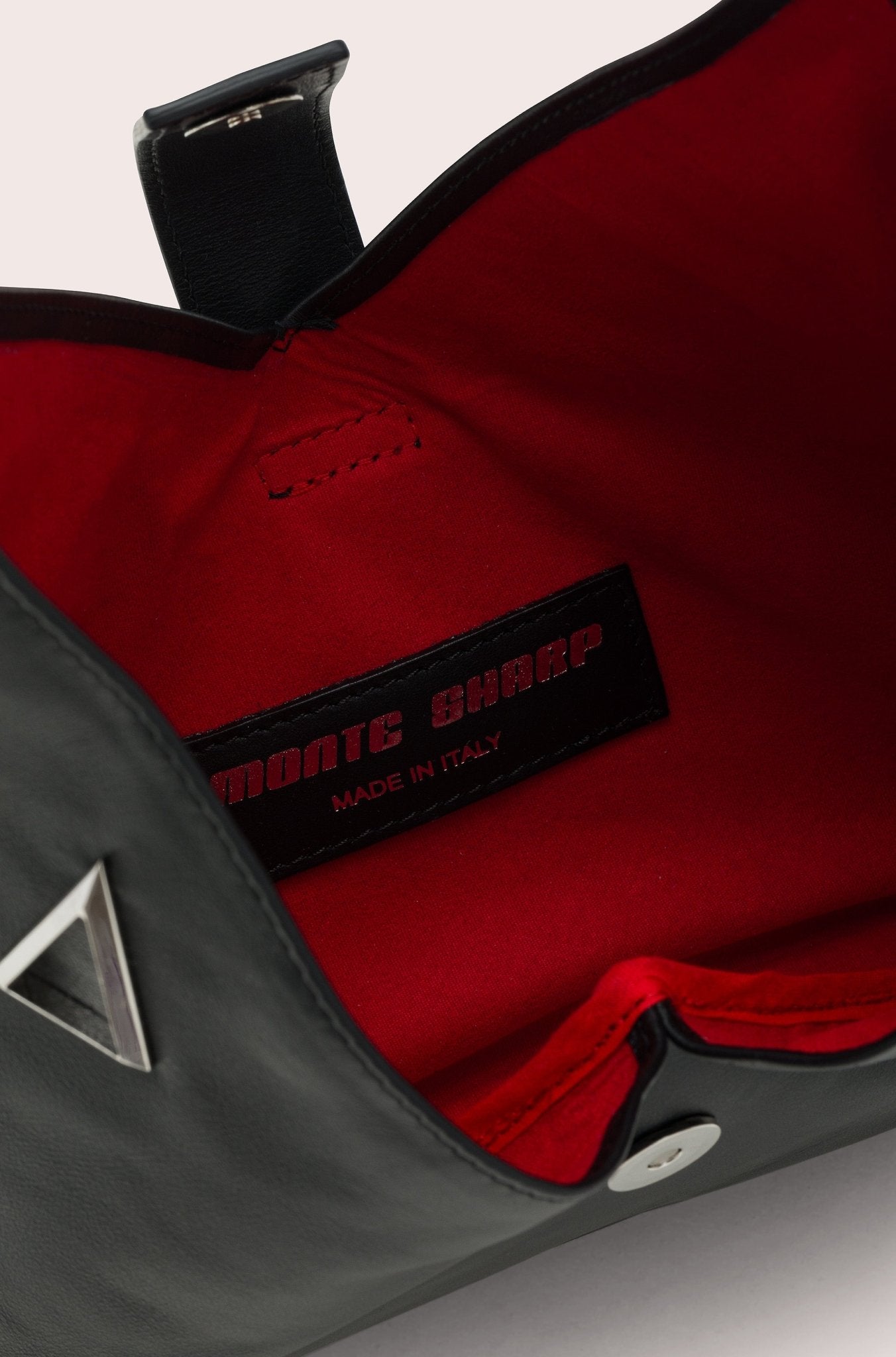 Black Topo "MARA BAG" IN NAPPA CALFSKIN LEATHER - Monte Sharp
