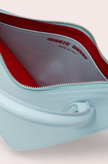 BLUE GLASS "ROCKET GIRL" BAG IN CALFSKIN LEATHER - Monte Sharp