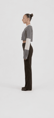 DOUBLE TEXTURE CROP SHIRT - Monte Sharp