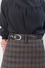 Plaid Check Mini Skirt - Monte Sharp