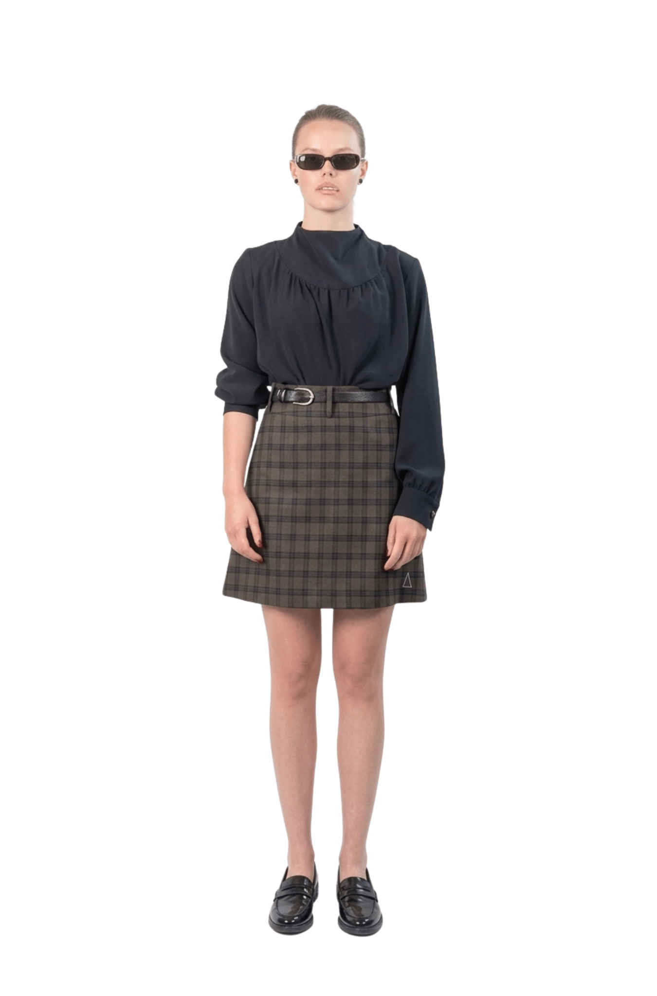 Plaid Check Mini Skirt - Monte Sharp