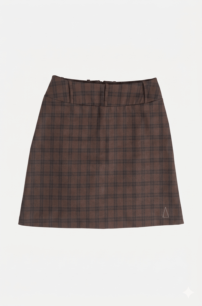 Plaid Check Mini Skirt - Monte Sharp