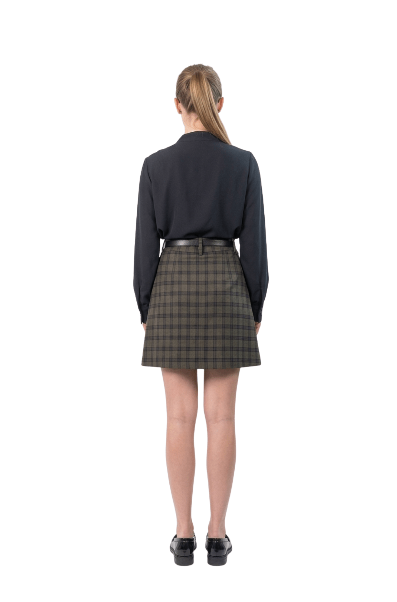 Plaid Check Mini Skirt - Monte Sharp