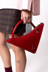RED "ROCKET GIRL" BAG IN CALFSKIN LEATHER - Monte Sharp