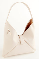WHITE CREAM "MARA BAG" IN NAPPA CALFSKIN LEATHER - Monte Sharp