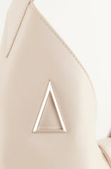 WHITE CREAM "MARA BAG" IN NAPPA CALFSKIN LEATHER - Monte Sharp