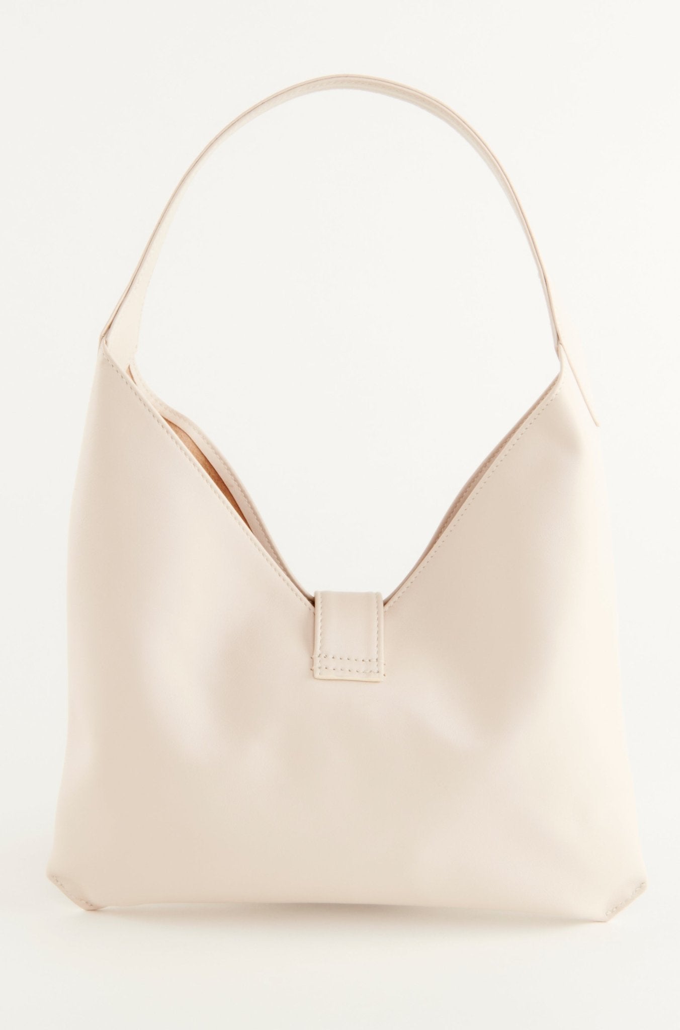 WHITE CREAM "MARA BAG" IN NAPPA CALFSKIN LEATHER - Monte Sharp