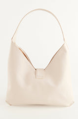 WHITE CREAM "MARA BAG" IN NAPPA CALFSKIN LEATHER - Monte Sharp