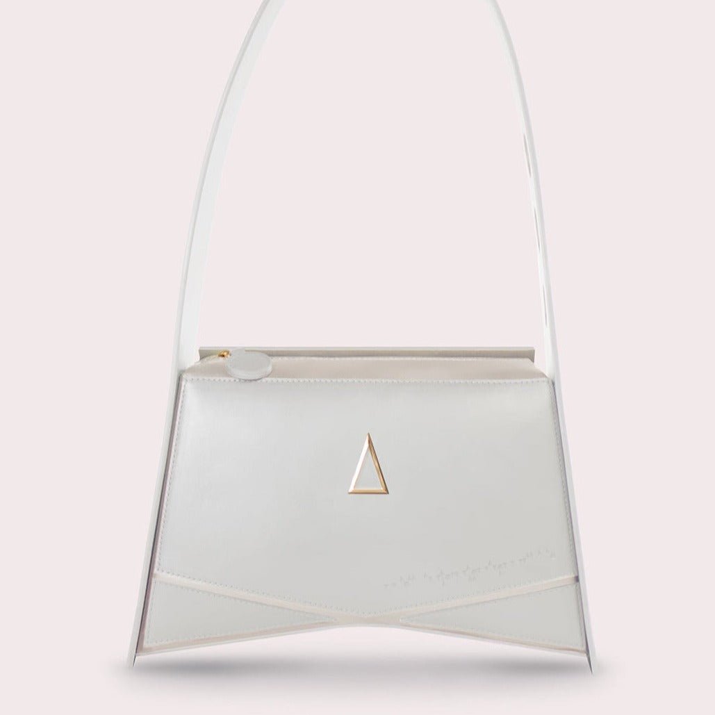White Cream "Spritz" in NAPPA Calfskin Leather  - Monte Sharp